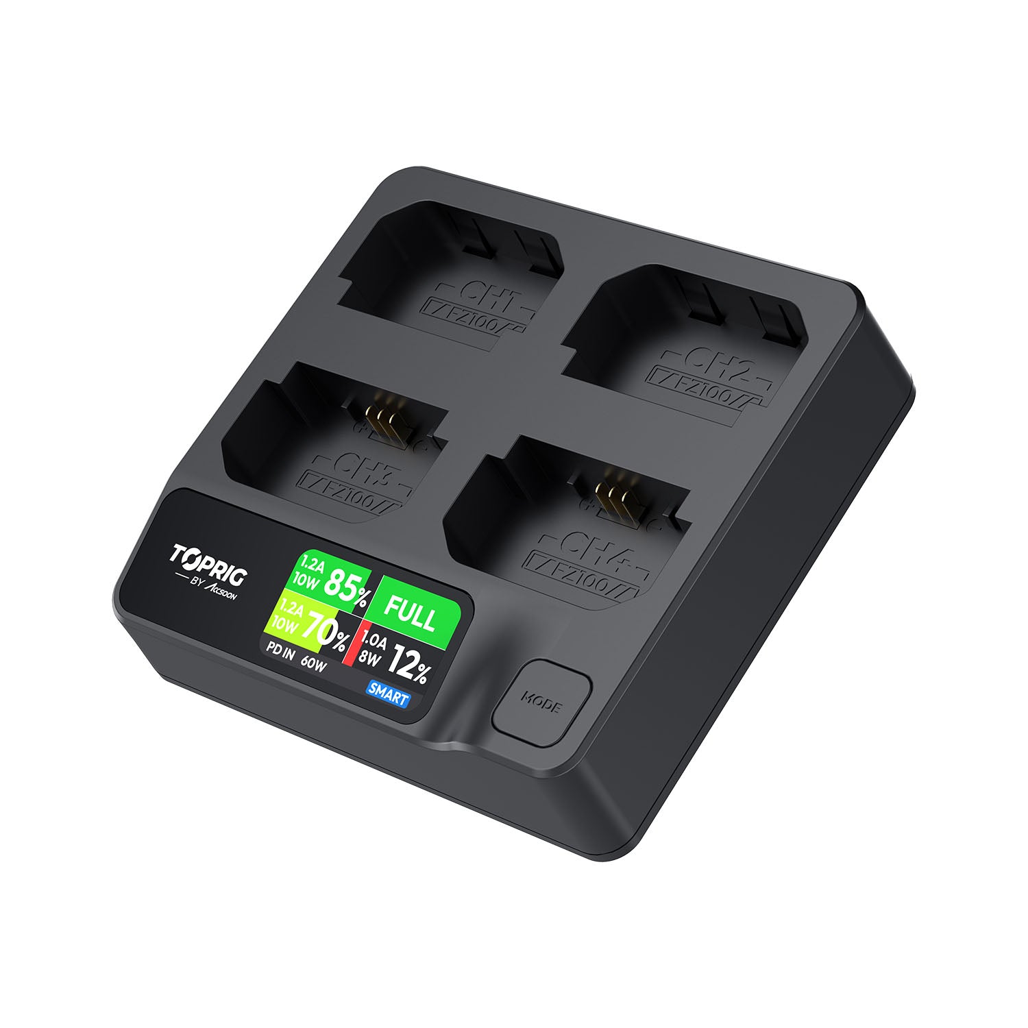 accsoon-accsoon-toprig-100w-4-bay NP-FZ100 Fast Charger